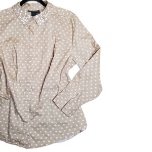 Lane Bryant Button Polka Dot Embellished Plus Size